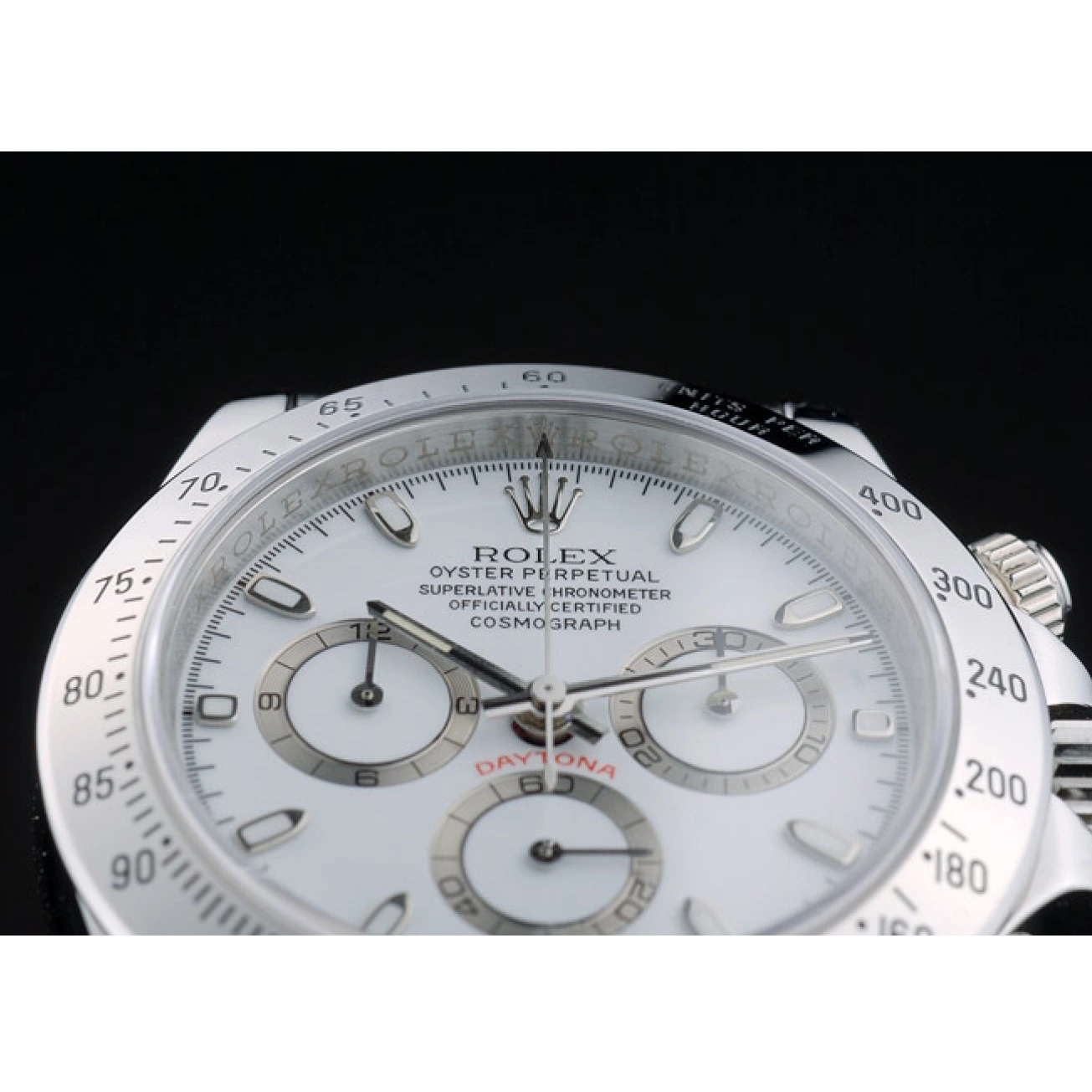 MiroTime 0811 Swiss Rolex Daytona Stainless Steel Bracelet White Dial 80297